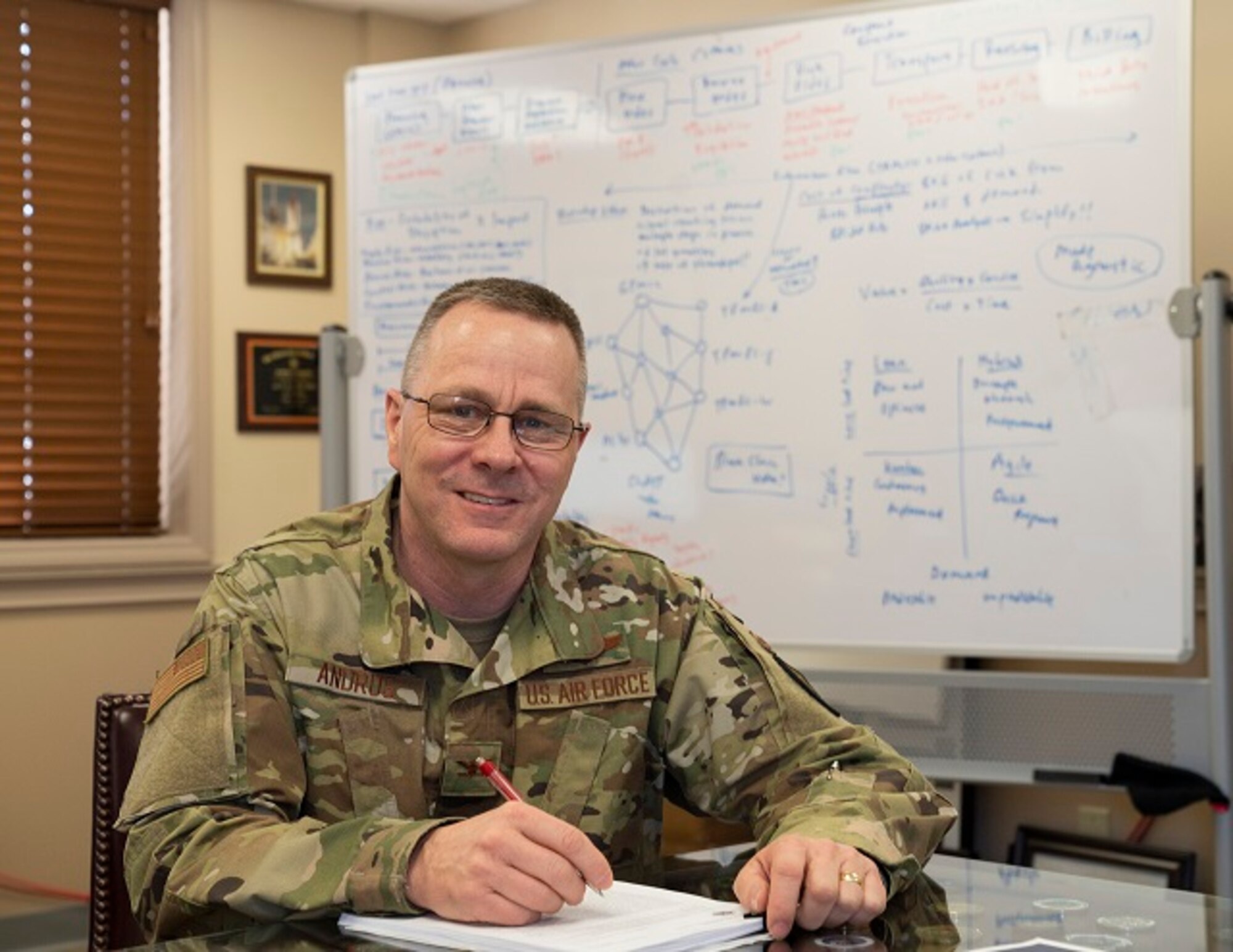 U.S. Air Force Col. John Andrus, command surgeon, U.S. Transportation Command, Scott Air Force Base, Illinois, is pictured. Due to the implementation of COVID-19 force-protection measures, USTRANSCOM hosts the annual Global Patient Movement Joint Advisory Board via video conference from March 31 to April 3, 2020. As the Department of Defense’s single manager for GPM, USTRANSCOM performs this lifesaving mission via the U.S. Air Force’s aeromedical evacuation system. Col. Andrus leads USTRANSCOM’s GPM efforts. (Photograph by Stephenie Wade, USTRANSCOM/PA)