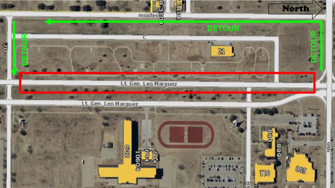 Leo Marquez Boulevard construction work