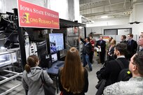 An Iowa State University (ISU) student demonstrates an icing wind tunnel to participants of the Deterrence and Assurance Academic Alliance Conference during a tour of the Aerospace Engineering Department at ISU in Ames, Iowa, March 11, 2020. Over 100 participants attended the two-day event, themed Deterrence: Theory to Application, A Cyclone of Challenges. The event featured student panel presentations, tours and demonstrations, a national security job fair, and a four-hour U.S. Strategic Command-led tabletop exercise, which simulated a strategic level national security crisis to test their analytic expertise.