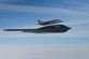 A U.S. Air Force B-2A Spirit assigned to the 509th Bomb Wing and Royal Netherlands Air Force F-35A Lightning II conduct aerial operations in support of Bomber Task Force Europe 20-2 over the North Sea, March 18, 2020. Bomber missions provide opportunities to train and work with NATO allies and theater partners in combined and joint operations and exercises. (U.S. Air Force photo by Master Sgt. Matthew Plew)