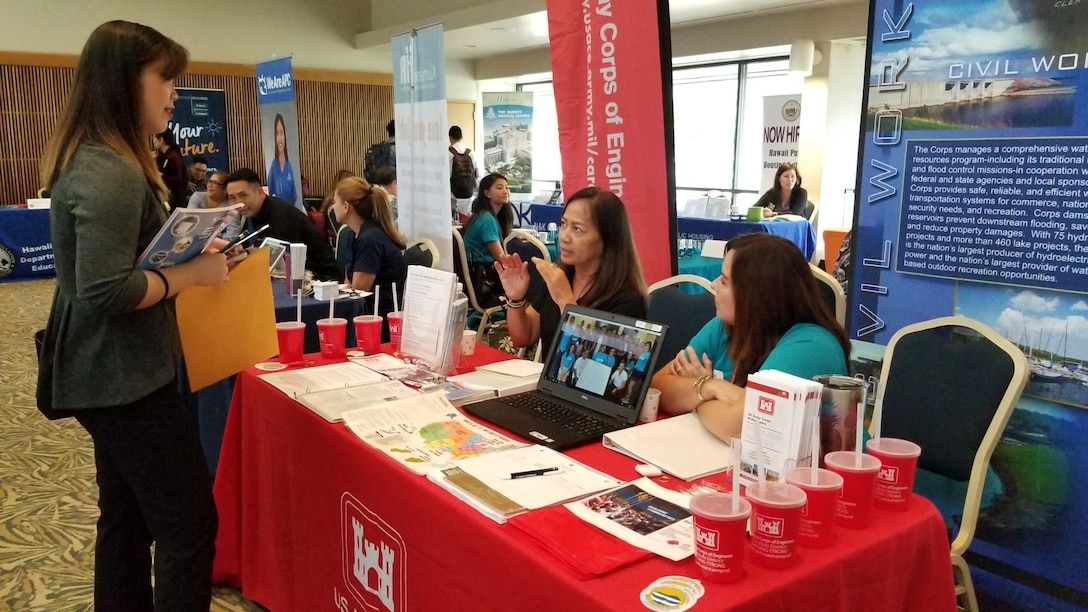 KAPOLEI, Hawaii (Feb. 5, 2020) -- Honolulu District’s Workforce Management office attended the University of Hawaii-West Oahu Internship & Career Fair Feb. 5, offering information on internships, and part-time & full-time job opportunities with the District and the U.S. Army Corps of Engineers.