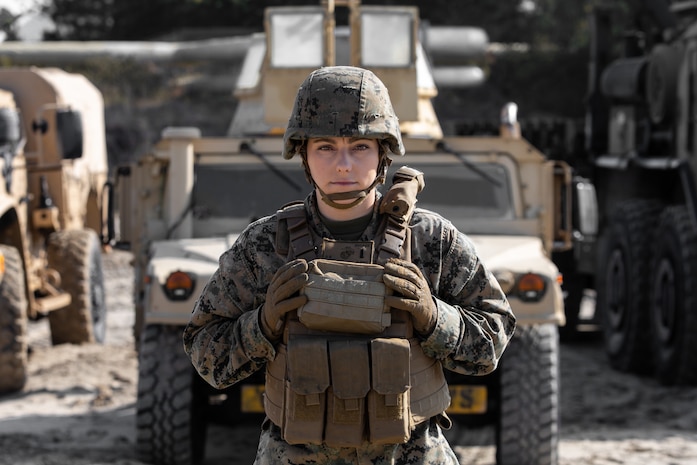 U.S. Marine Corps Officer 1st Lt. Briana Barca, executive officer of Alpha Company, 2nd Transportation Support Battalion, Combat Logistics Regiment 2 poses for a photo on Camp Lejeune, N.C., March, 18, 2020. 2nd MLG is honoring the many women who play an essential part to the success of the mission during March for National Women’s History Month. (U.S. Marine Corps photo by Lance Cpl. Zachary Zephir)