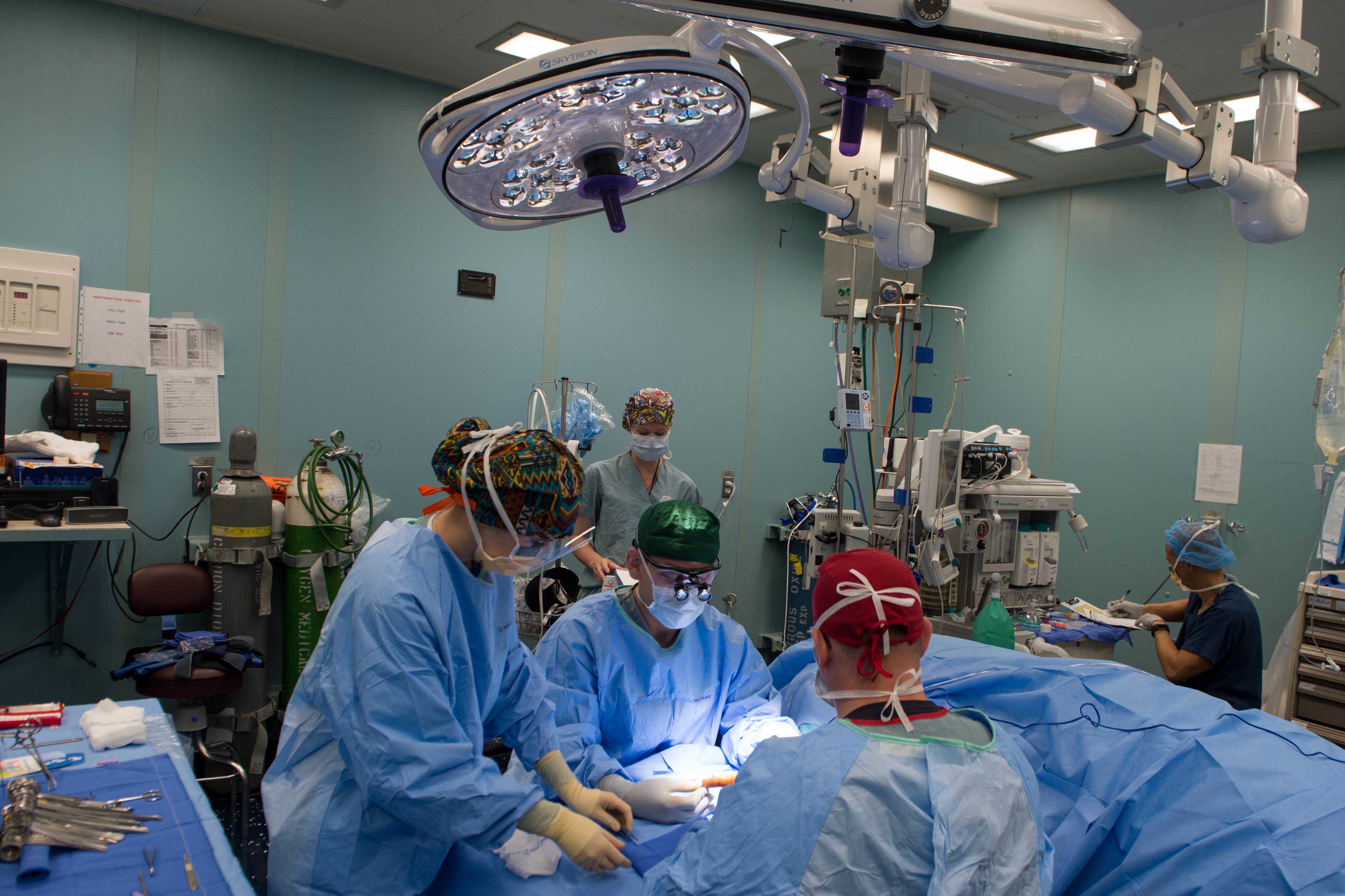 Navy doctors on ship