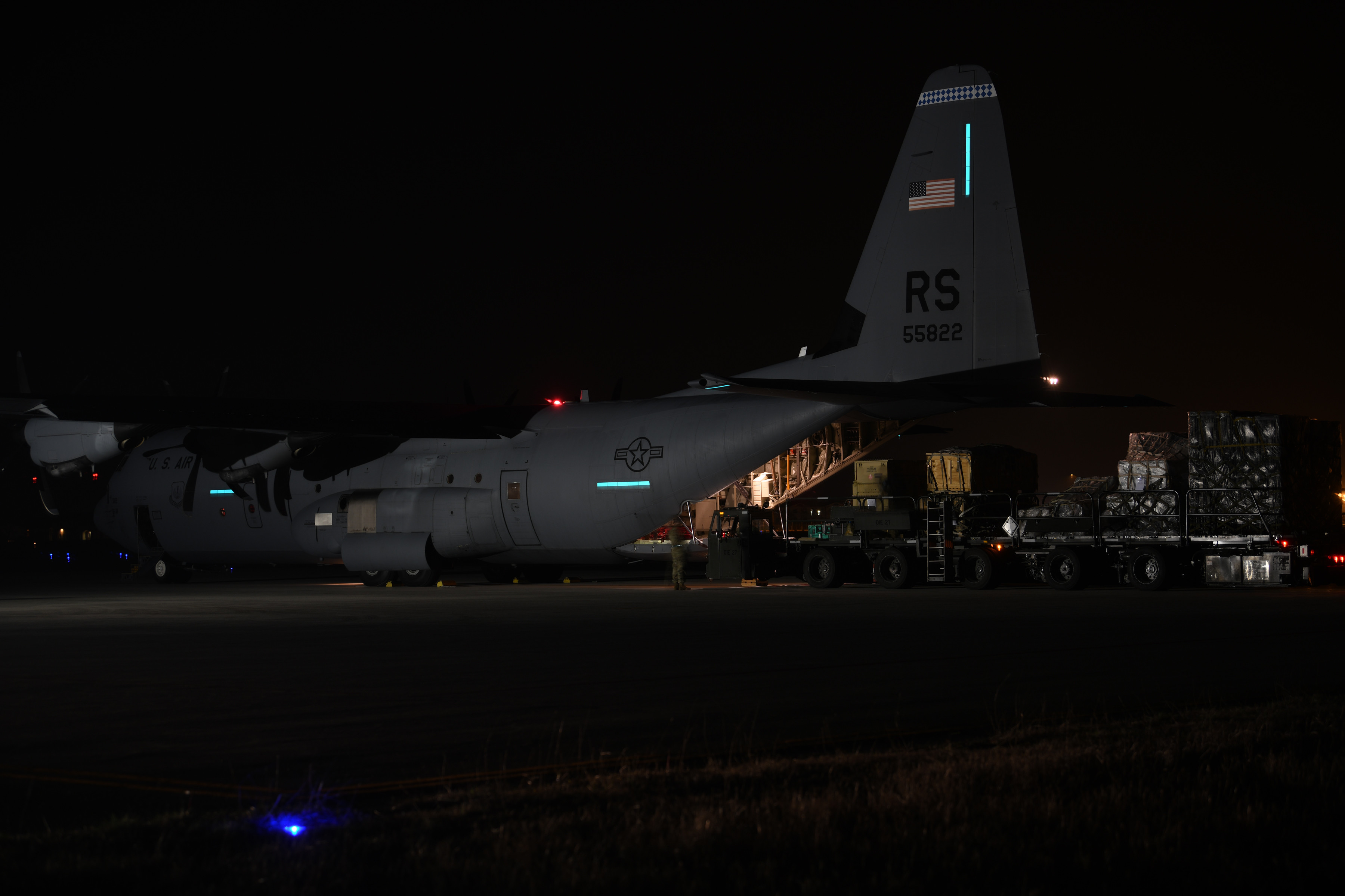 US Air Force – Delivers Medical Equipment to help fight Covid19 – Italy, March 20, 2020