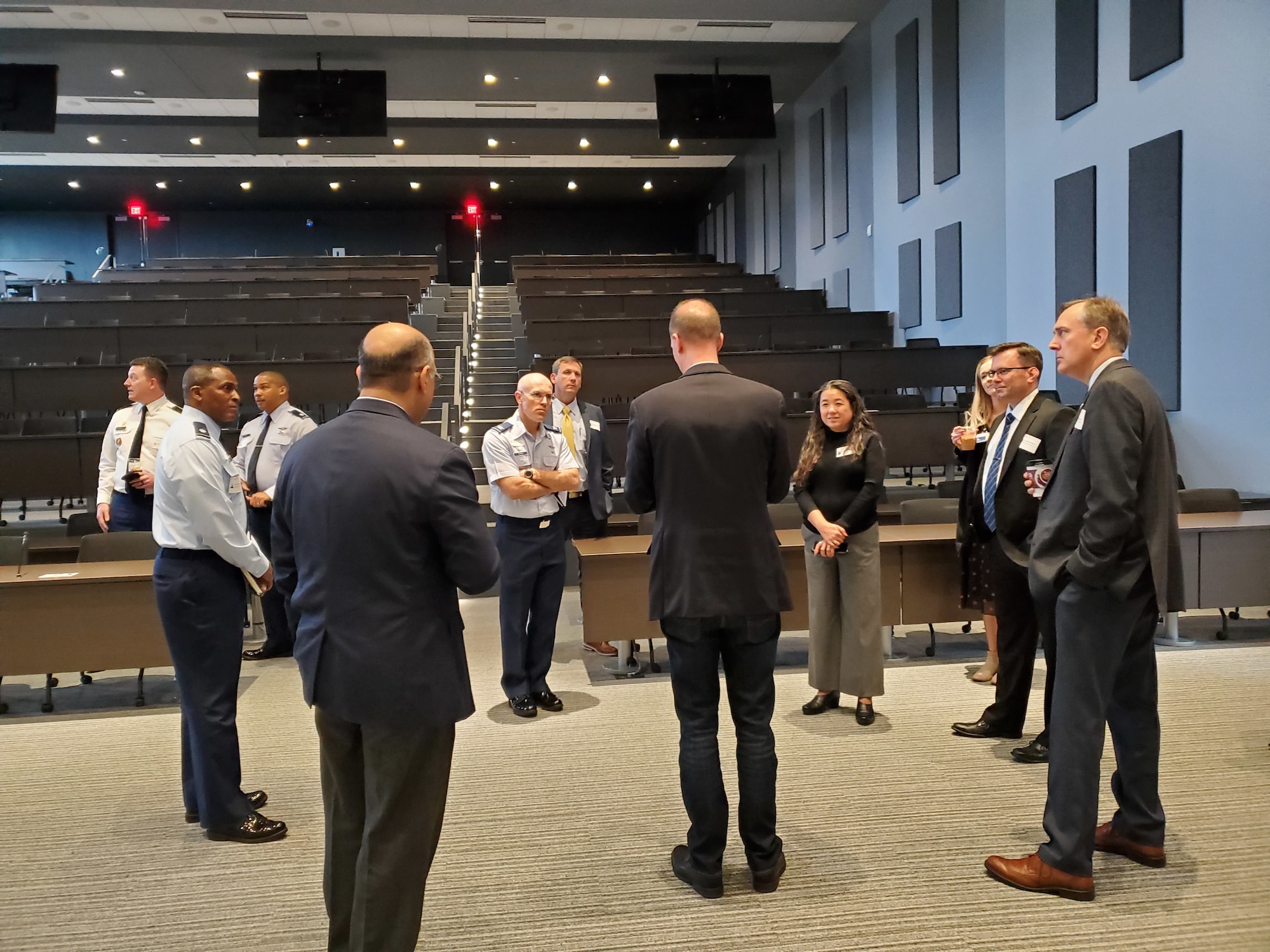 Georgia Cyber Center personnel brief Keesler personnel. (Courtesy photo)