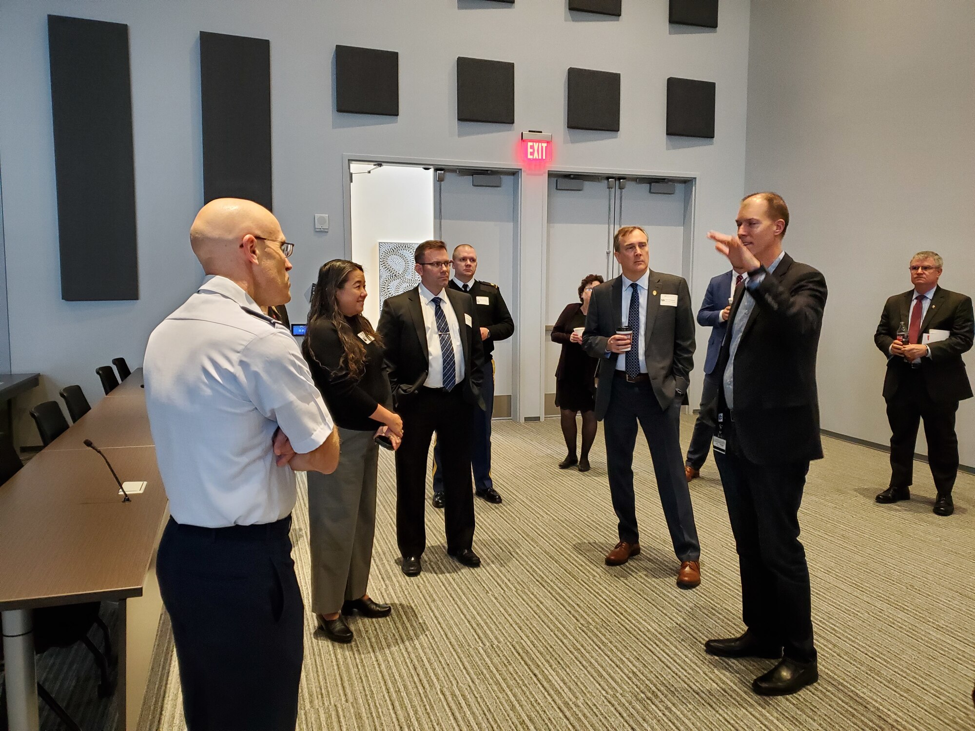 Georgia Cyber Center personnel brief Keesler personnel. (Courtesy photo)
