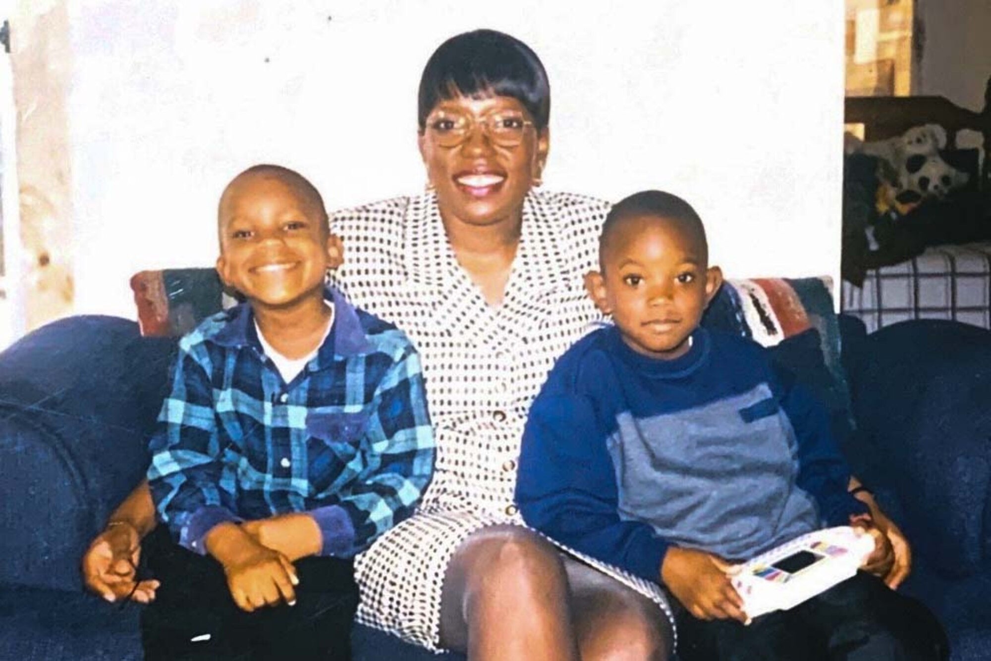 Photo of family sitting together