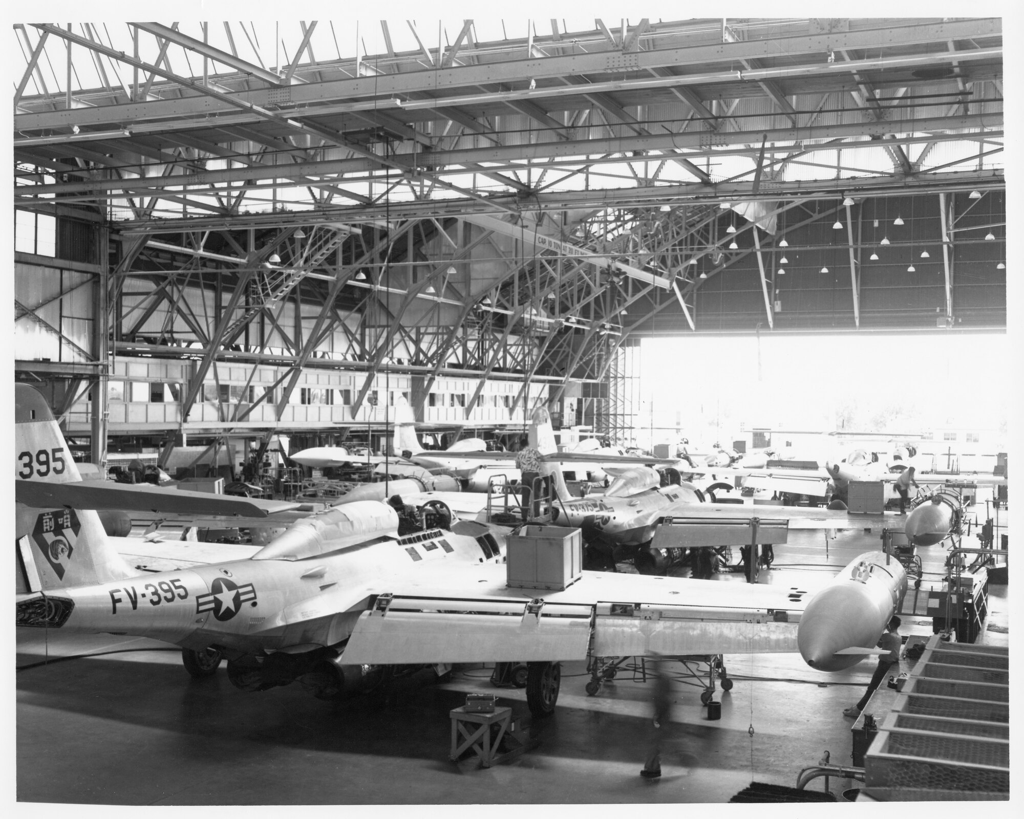 F-84 production Line at Hill Air Force Base, Utah in the 1960s.