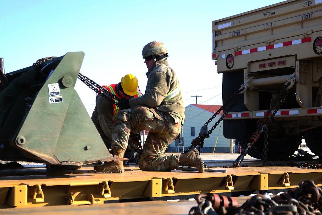 Wisconsin Army Reserve Engineers Load for Deployment to the Middle East