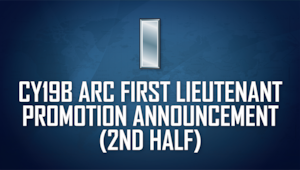 Headquarters Air Reserve Personnel Center announces the Air Reserve Component promotions to first lieutenant second half.