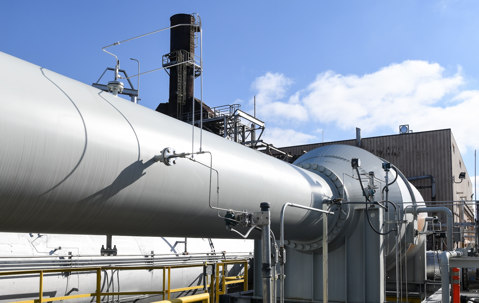 The von Kármán Gas Dynamics Facility drier regenerator, shown here Feb. 14, 2020, was restored and modernized as part of the Service Life Extension Program a few years ago, at Arnold Air Force Base, Tenn. The effort improved the reliability and safety of the system. (U.S. Air Force photo by Jill Pickett)