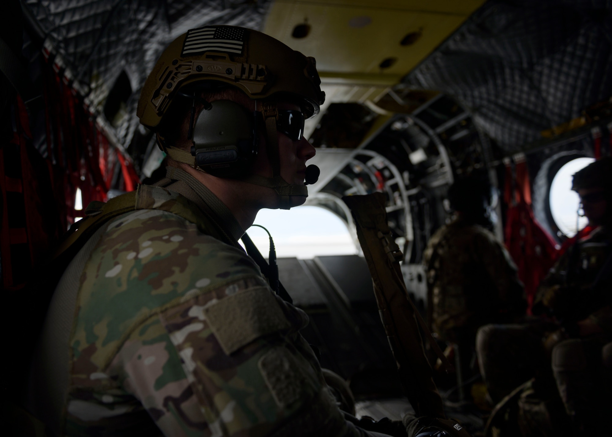 The Explosives Ordinance Disposal team from the 366th Civil Engineer Squadron, prepares to conduct a training exercise, March 20, 2020, at sailor Creek Range, Idaho. This training served to allow the 366th CES EOD team to sharpen their skills needed to deploy downrange. (U.S. Air Force photo by Senior Airman Tyrell Hall)