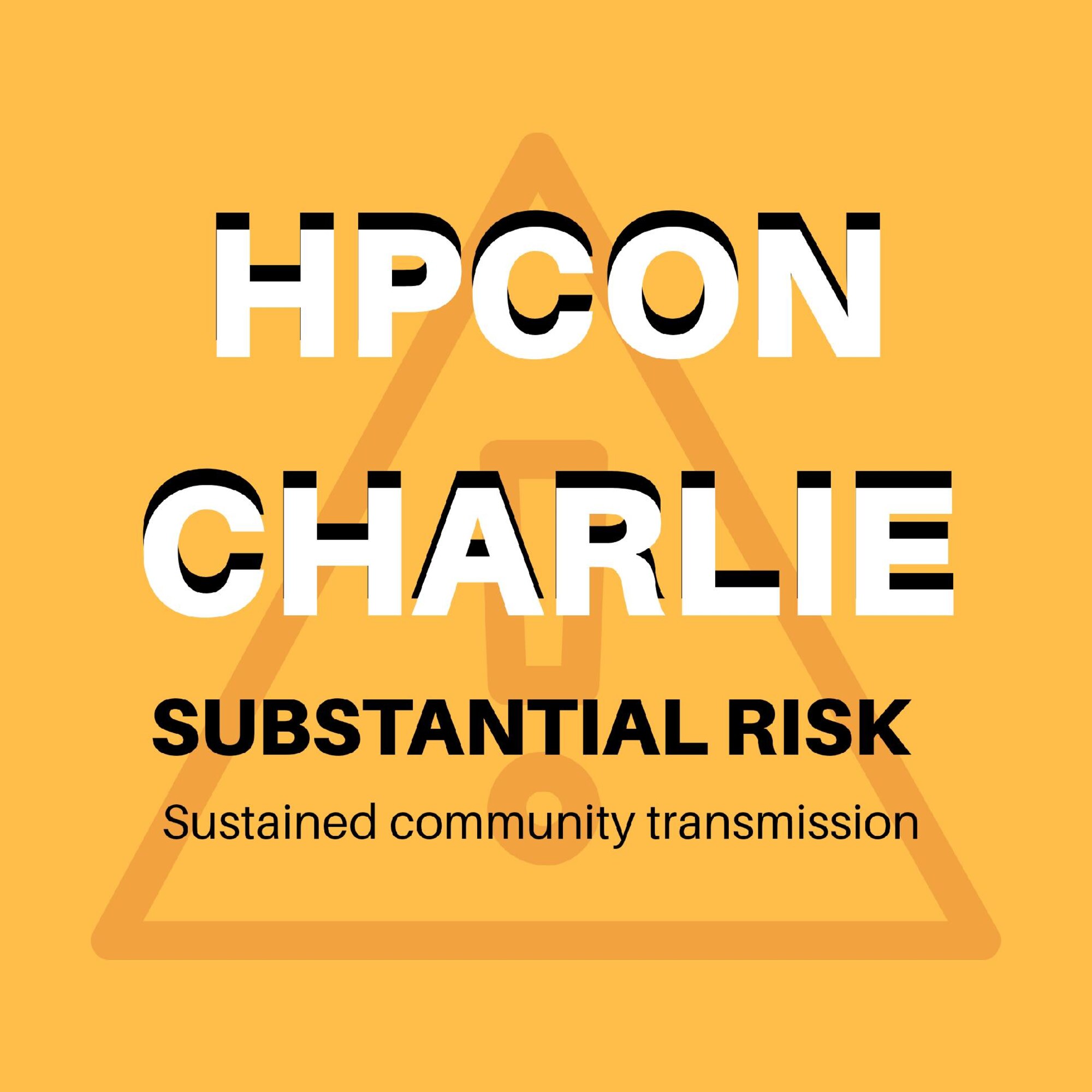 Peterson Air Force Base raises the HPCON level to Charlie.