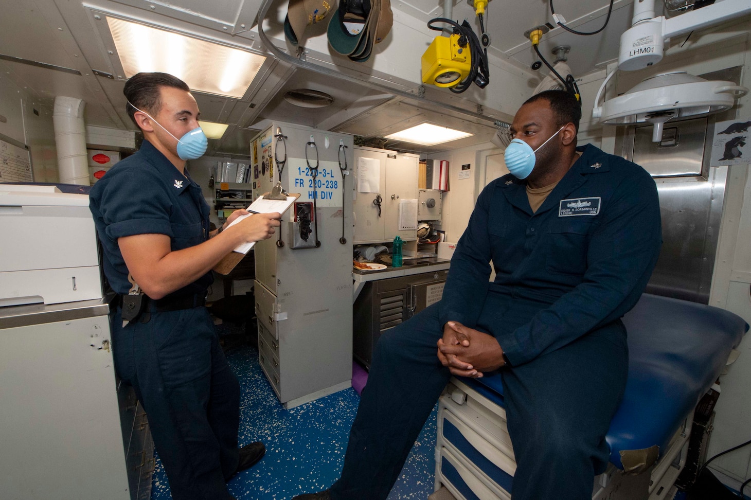 Crew quarters aboard a hospital ship in Jacksonville, Florida on