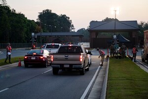 Photo of Airmen screening personnel.