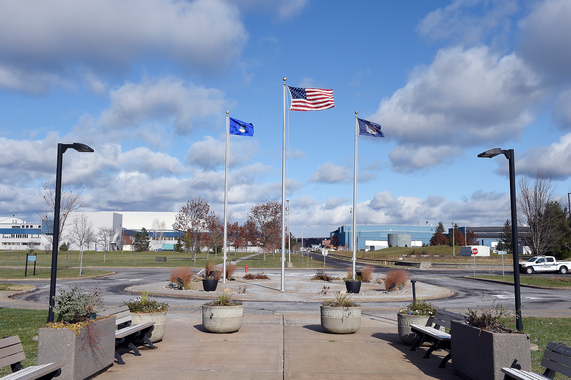 The flag display area at the Air Force Research Laboratory Information Directorate, Rome, N.Y. (Courtesy photo)