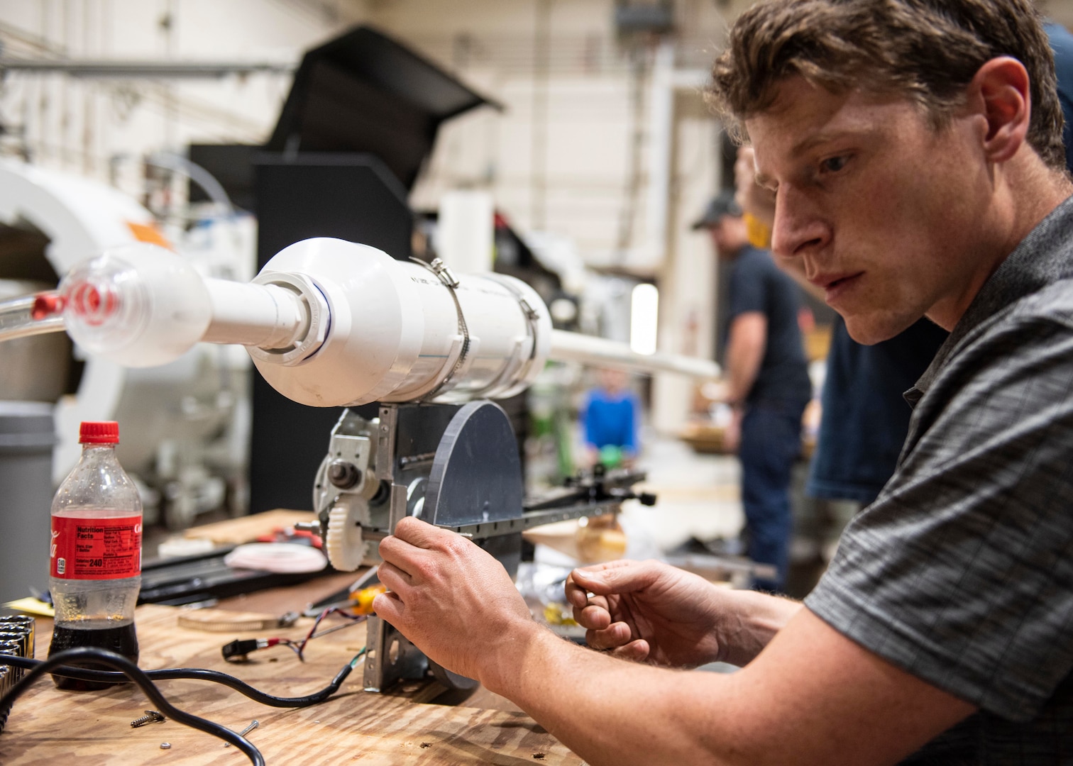 Dr. Andrew Schicho, NSWC PCD mechanical engineer, led one of the five teams by building a ventilator prototype in support of the Department of Defense (DoD) Hack-a-Vent Innovation Challenge.