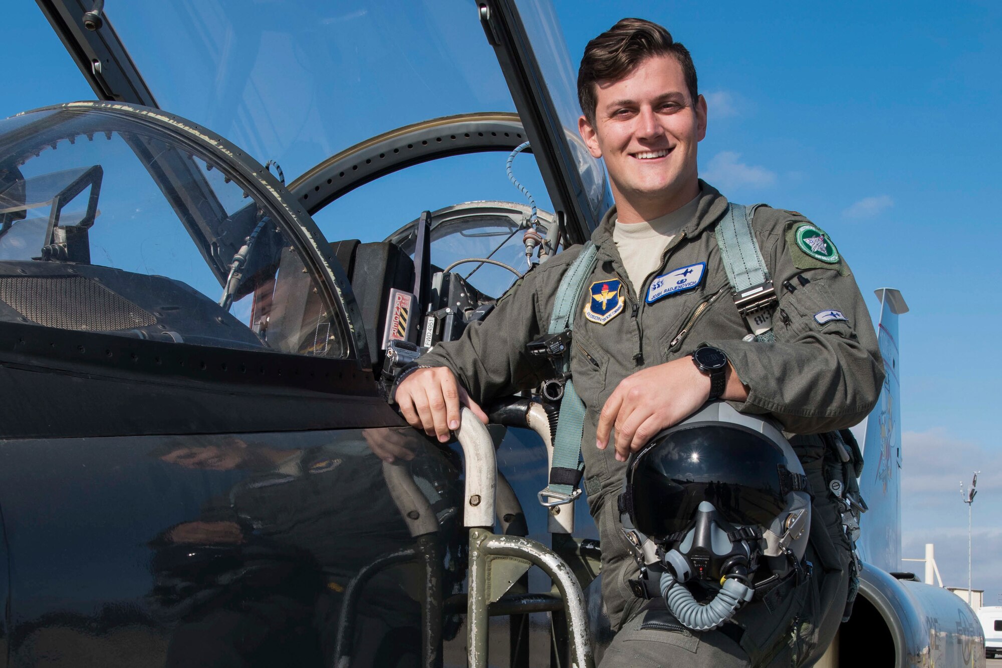 The Red River Valley Association Award was presented for the first time at Laughlin Air Force Base, Texas, to 2nd Lt. Joshua Radjenovich a student pilot in Specialized Undergraduate Pilot Training Class 20-08, Feb. 28, 2020. After a highly competitive 52-week class in SUPT, the instructor pilots voted which of the graduates they would most want as a wingman, flying into battle. (U.S. Air Force photo by Senior Airman Anne McCready)