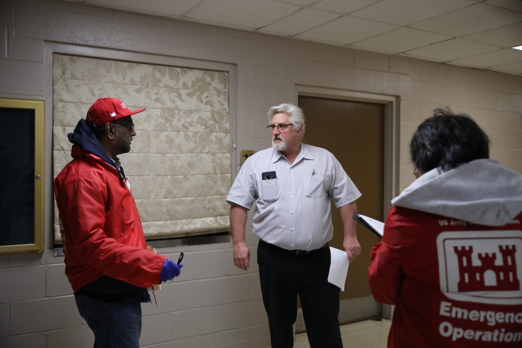 U.S. Army Corps of Engineers’ Philadelphia District assessment teams conduct an inspection of a Delaware facility on Mar. 26, 2020. USACE is providing initial planning and engineering support to address possible medical facility shortages due to the COVID-19 Pandemic. 