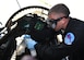 Staff Sgt. Brandon Green, 99th Aircraft Maintenance Unit dedicated crew chief, sprays disinfectant liquid on a rag to sanitize the cockpit of a U-2, March 23, 2020, at Beale Air Force Base, Calif. The cockpits on Beale AFB’s fleet of U-2s are being sanitized on a regular basis to prevent the spread of COVID-19. (U.S. Air Force photo by Airman 1st Class Luis A. Ruiz-Vazquez)