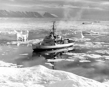 USCGC Westwind in the Arctic, 1965.