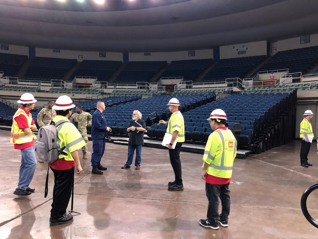 Under a FEMA planning mission assignment, a USACE technical survey team conducted a site assessment of the Neil S. Blaisdell Area and Exhibition Hall. The USACE team is providing initial planning and assessments for the possible conversion of existing buildings into Alternate Care Facilities(ACFs).