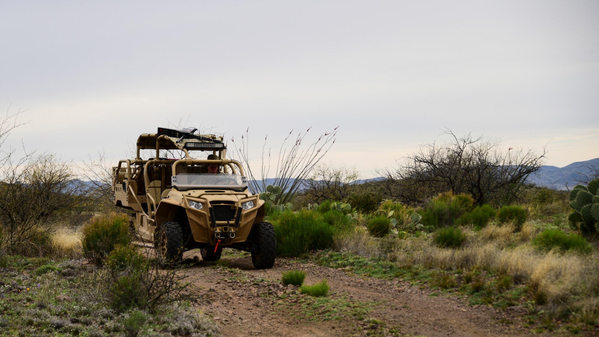 A photo of an ATV driving