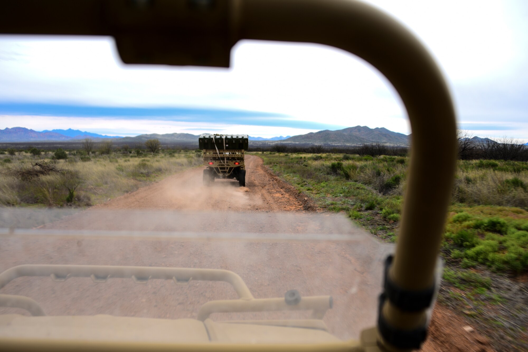 A photo of an ATV driving