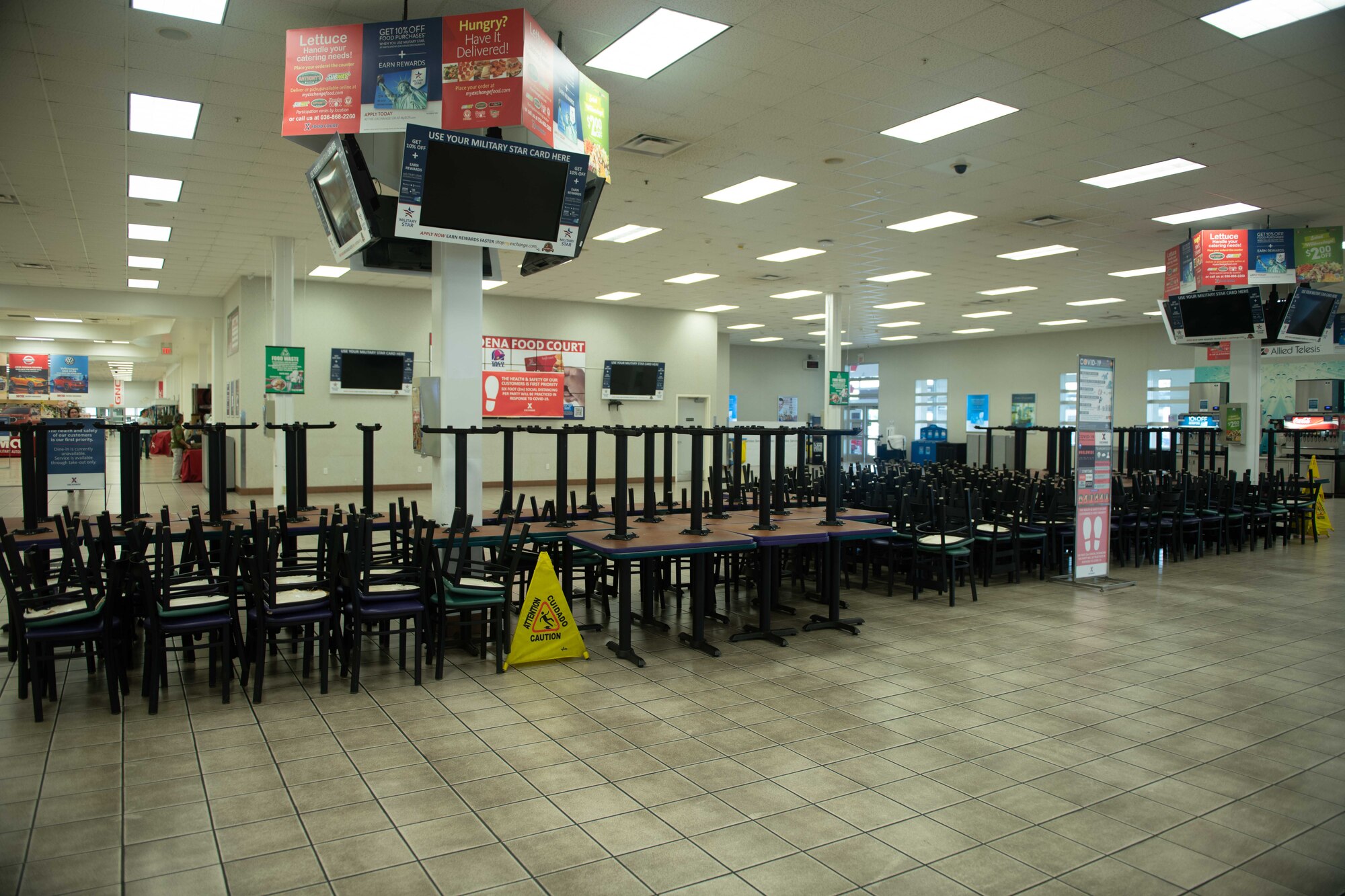 BX food court chairs and tables