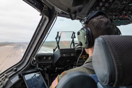 pilot inside a C-17 cockpit