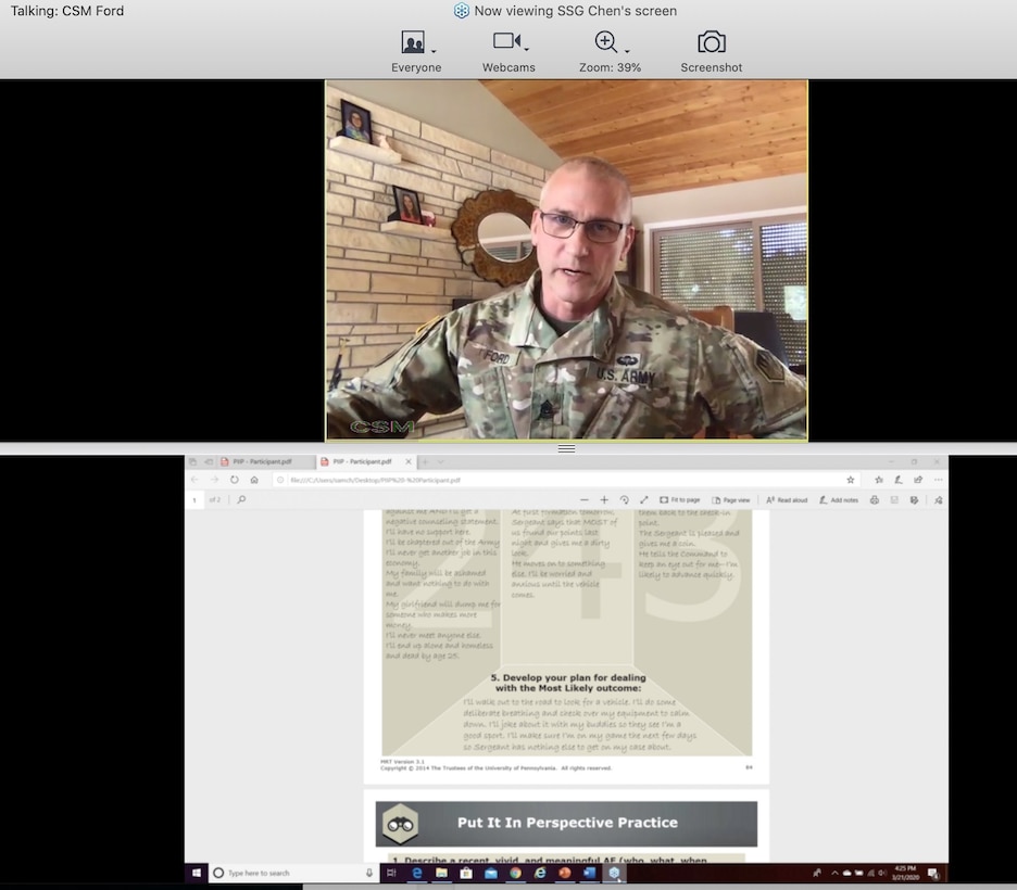 336th Expeditionary Military Intelligence Brigade conducts virtual battle assembly due to COVID-19 concerns