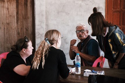 IMAGE: CHIANG MAI region, Thailand (Nov. 2018) –  Naval Surface Warfare Center Dahlgren Division (NSWCDD) Engineering Technician Janna Roland, far left, provides care to patients during an overseas medical mission trip to Thailand through Hand of Hope, Joyce Meyer Ministries World Missions, Oct. 25-Nov. 4, 2018. Working 12-plus hour days, Roland lent her expertise to critical areas such as the triage phase where she evaluated patients with various infirmities and determined the best care possible. “I am fulfilled when I can give back. We are called to care for each other, and I have been blessed with a strong desire to serve in any way I can,” she said.