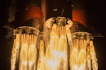 Soyuz-2.1b rocket lifts off from Baikonur Cosmodrome in Kazakhstan, together with 34 OneWeb communication satellites (Courtesy Roscosmos)