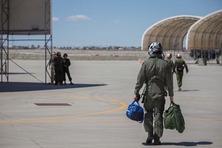 U.S. Marines pilots with Marine Fighter Attack Squadron 121 fly new F-35B 's out of Marine Corps Air Station (MCAS) Yuma to be delivered to Forward Deployed Naval Forces, Japan on March 26, 2020. The delivery began from MCAS Yuma to MCAS Iwakuni where they will be transferred to the Marine Air Group 12. This action by 3rd Marine Aircraft Wing assures that the newest and most capable jets in the world are forward deployed to support the Marine Air Ground Task Force. (U.S. Marine Corps photo by Lance Cpl John Hall)