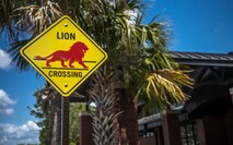 A sign is posted outside the 16th Airlift Squadron at Joint Base Charleston S.C. April 29, 2020.