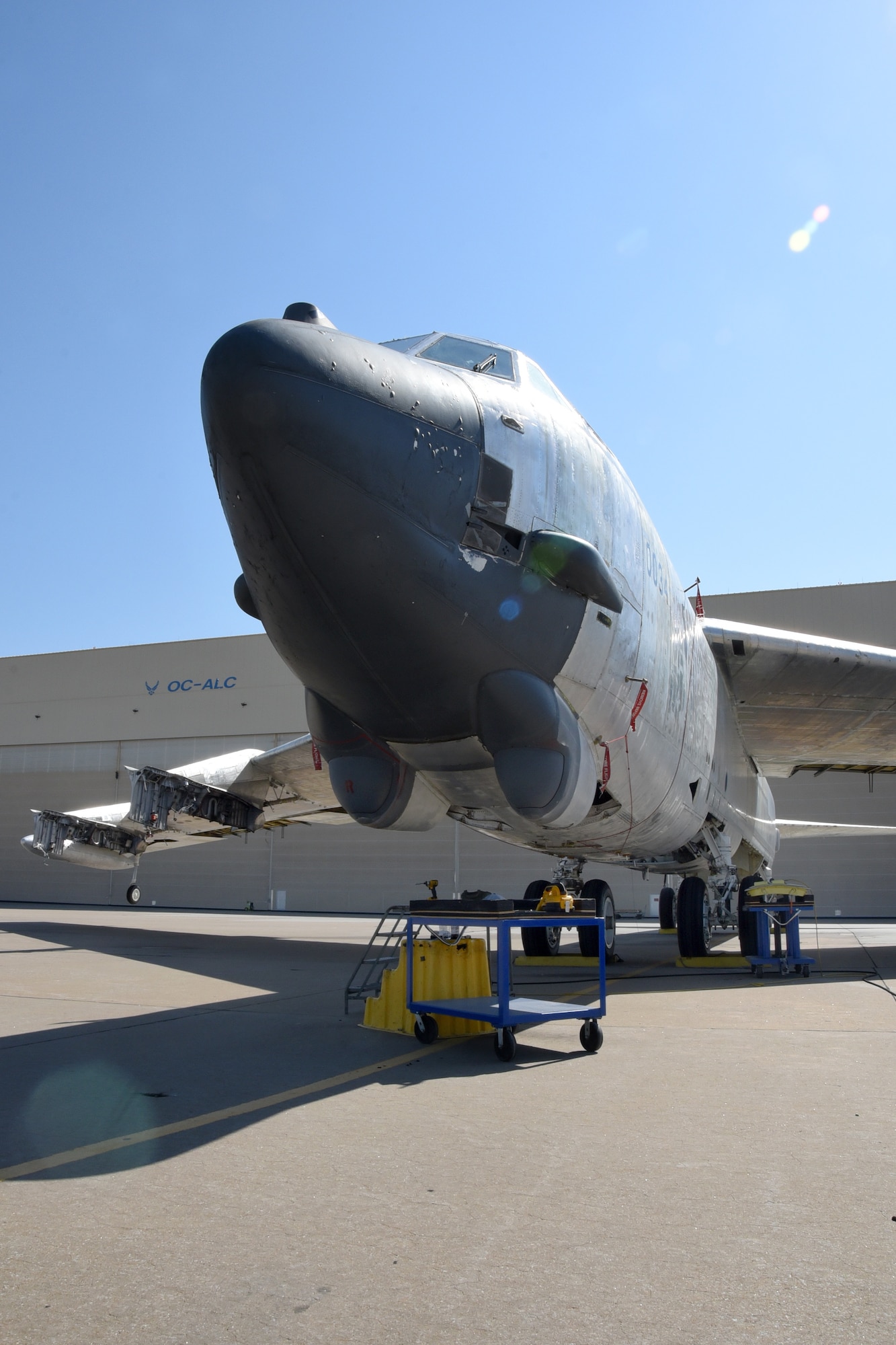 The second B-52 Stratofortress to re-enter service, "Wise Guy," tail number 60-034, is on its way to return to service. The first, "Ghost Rider," was regenerated in 2015.  Wise Guy's regeneration process formally began in 2019 at the 309th Aerospace Maintenance and Regeneration Group "Boneyard" at Davis-Monthan AFB, Arizona, and then flew to Barksdale AFB, Louisiana for further repairs. The bomber arrived at Tinker Air Force Base in April and is currently undergoing programmed depot maintenance in the Oklahoma City Air Logistics Complex.