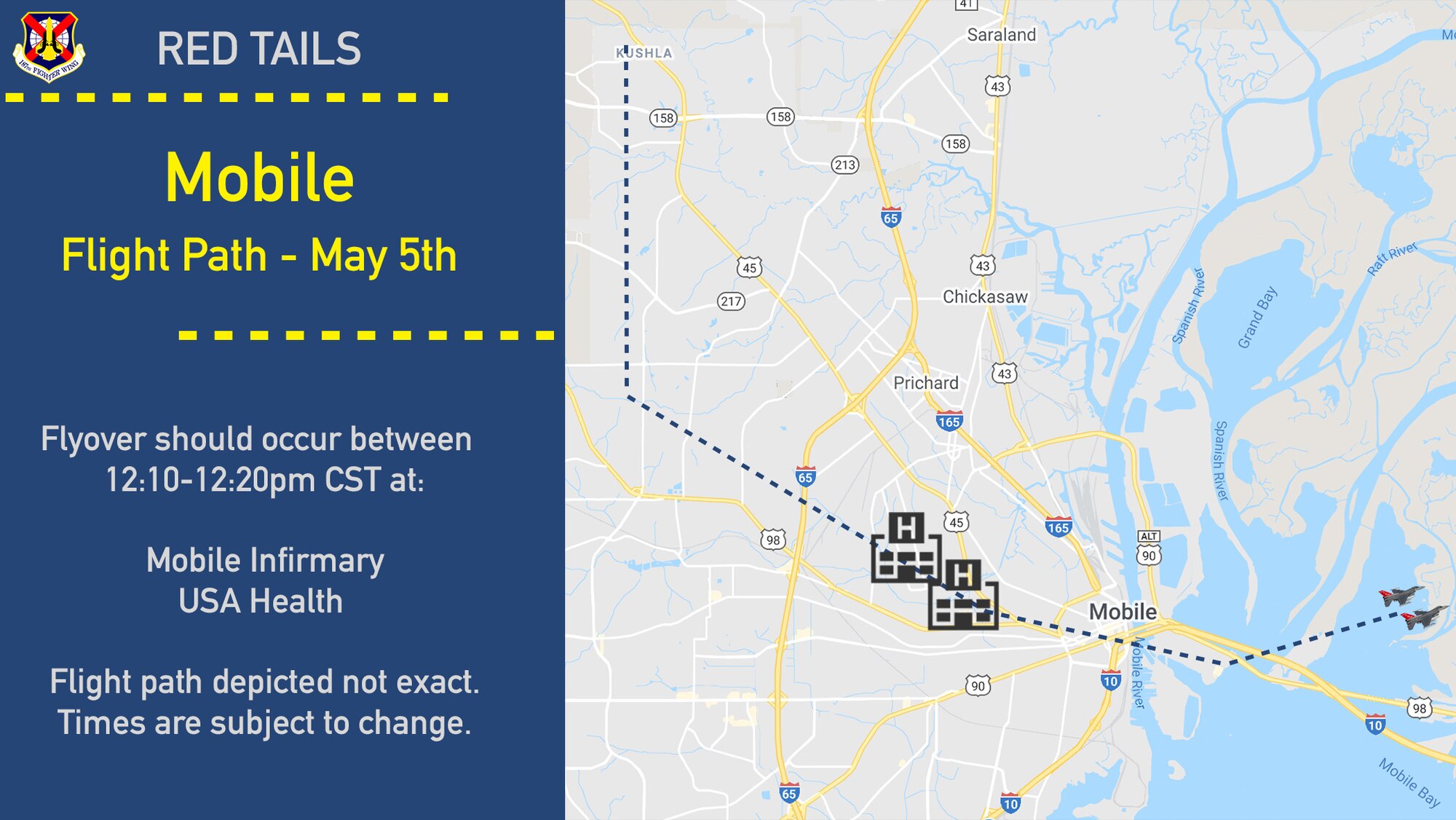 Mobile Flight path graphic