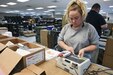 Victoria Rowland tests repaired pulse oximeters at MMOD-Hill, located at Hill Air Force Base, Utah, on Jan. 10, 2019. MMOD-Hill is one of three Medical Maintenance Operations Divisions operated by the U.S. Army Medical Materiel Agency. (U.S. Air Force photo by R. Nial Bradshaw)