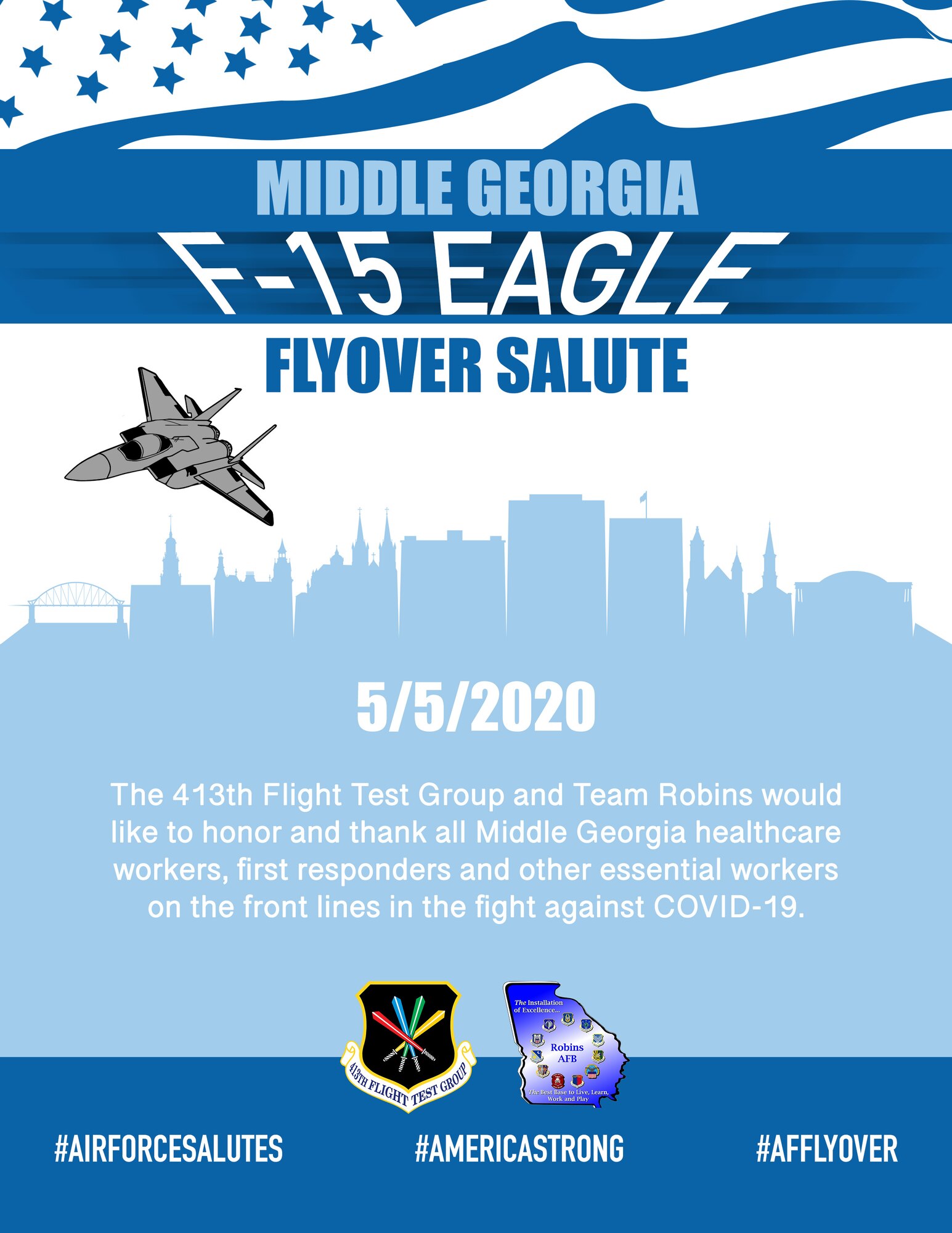 413th FTG to perform F-15 flyover salute