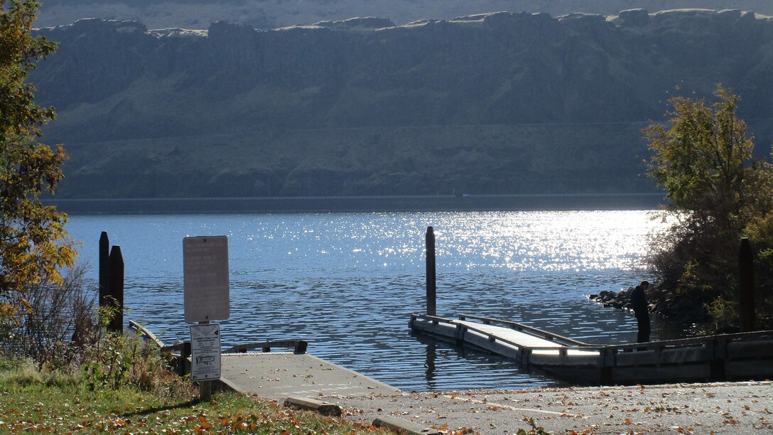 Rufus Landing boat ramp in The Dalles, Oregon.