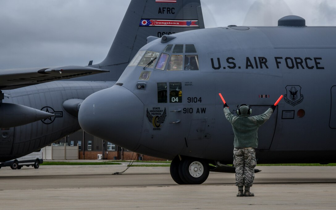 Aircrew members assigned to the 757th AS flew the aircraft over hospitals in Western Pennsylvania and Northeastern Ohio as part of the “America Strong” movement started by the U.S. Air Force Thunderbirds to salute first responders and medical workers during the COVID-19 pandemic.