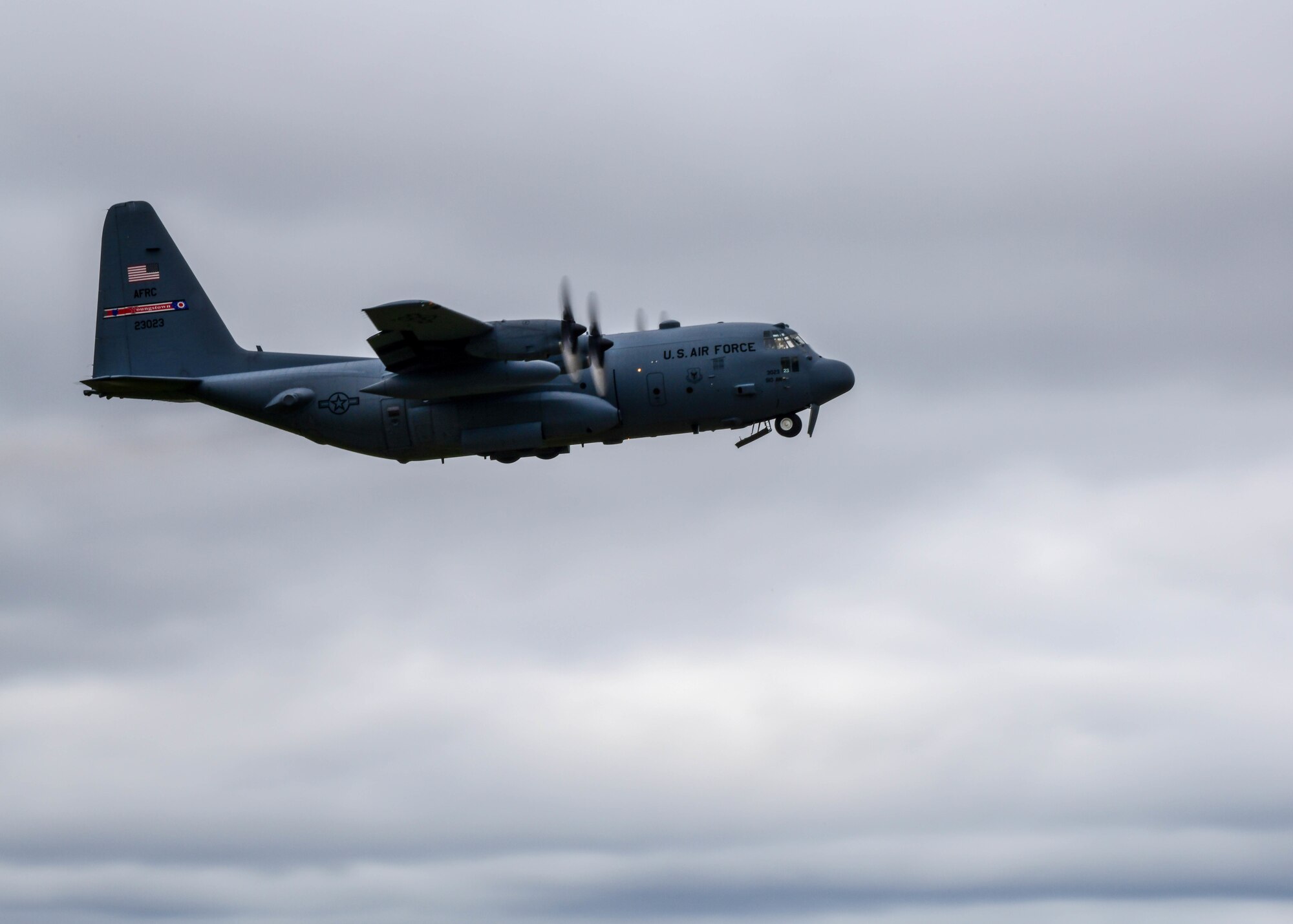 Aircrew members assigned to the 757th AS flew the aircraft over hospitals in Western Pennsylvania and Northeastern Ohio as part of the “America Strong” movement started by the U.S. Air Force Thunderbirds to salute first responders and medical workers during the COVID-19 pandemic.