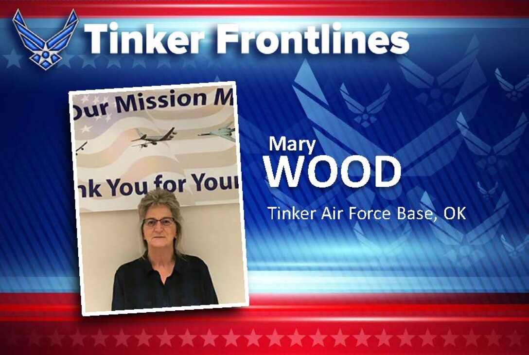 Mary Wood, a jet engine mechanic inspector supervisor in the 76th Propulsion Maintenance Group, has served in the Air Force for 37 years.