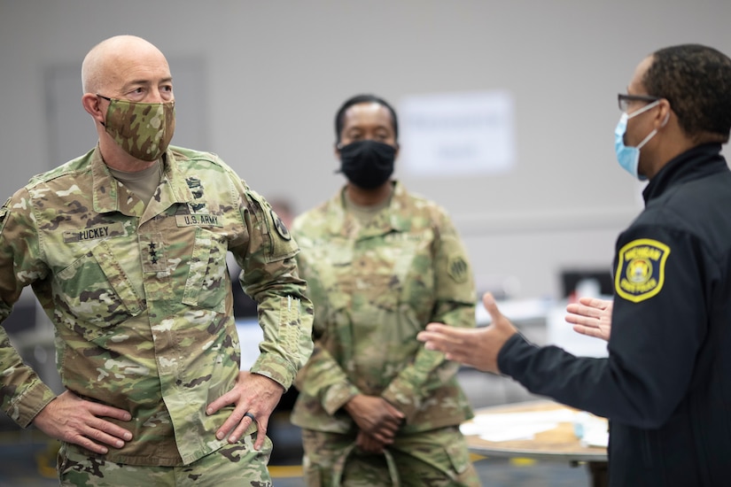 Lt. Gen. Luckey at TCF Center in Detroit