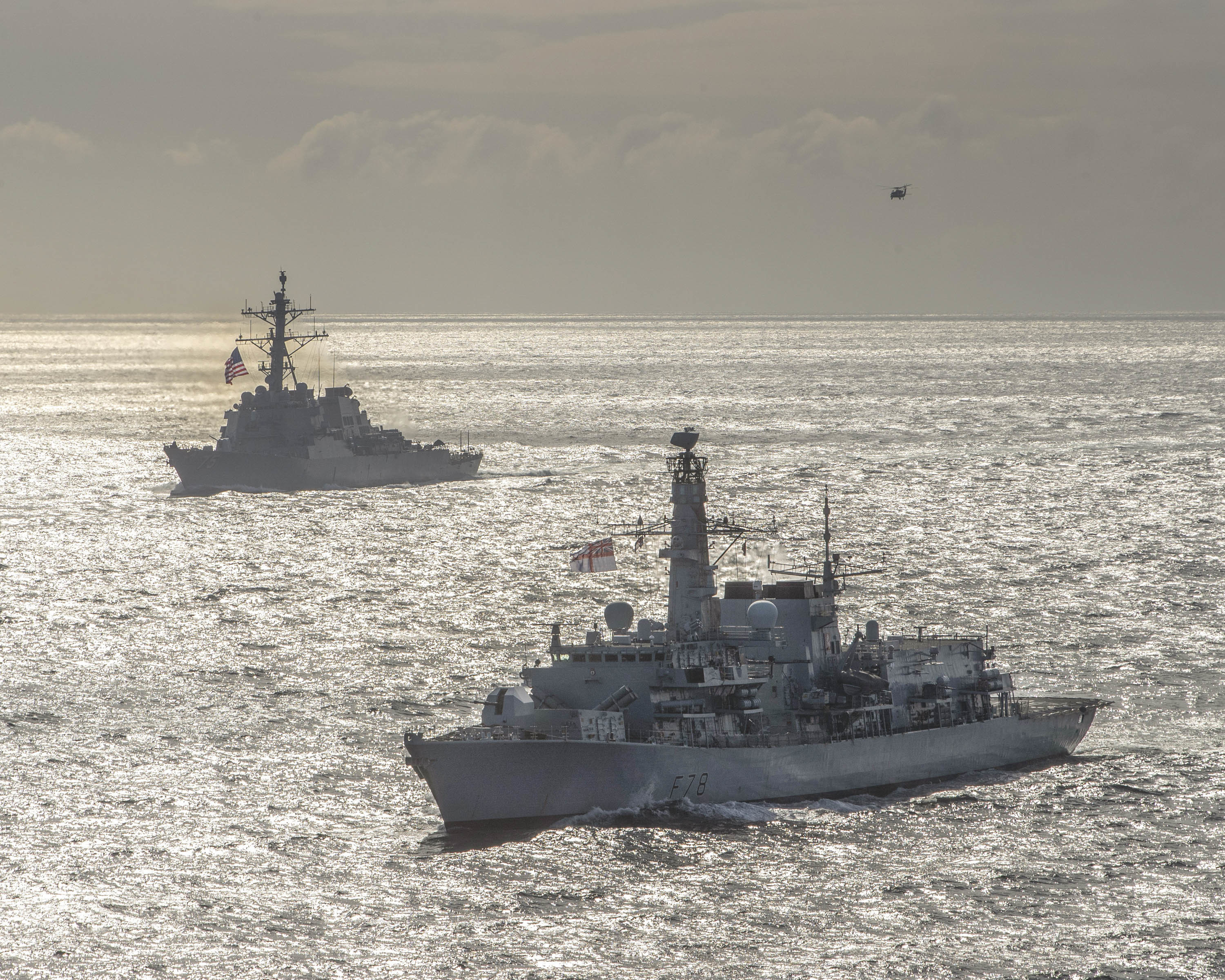 U.S. and British Ships depart Barents Sea, Continue Arctic Operations