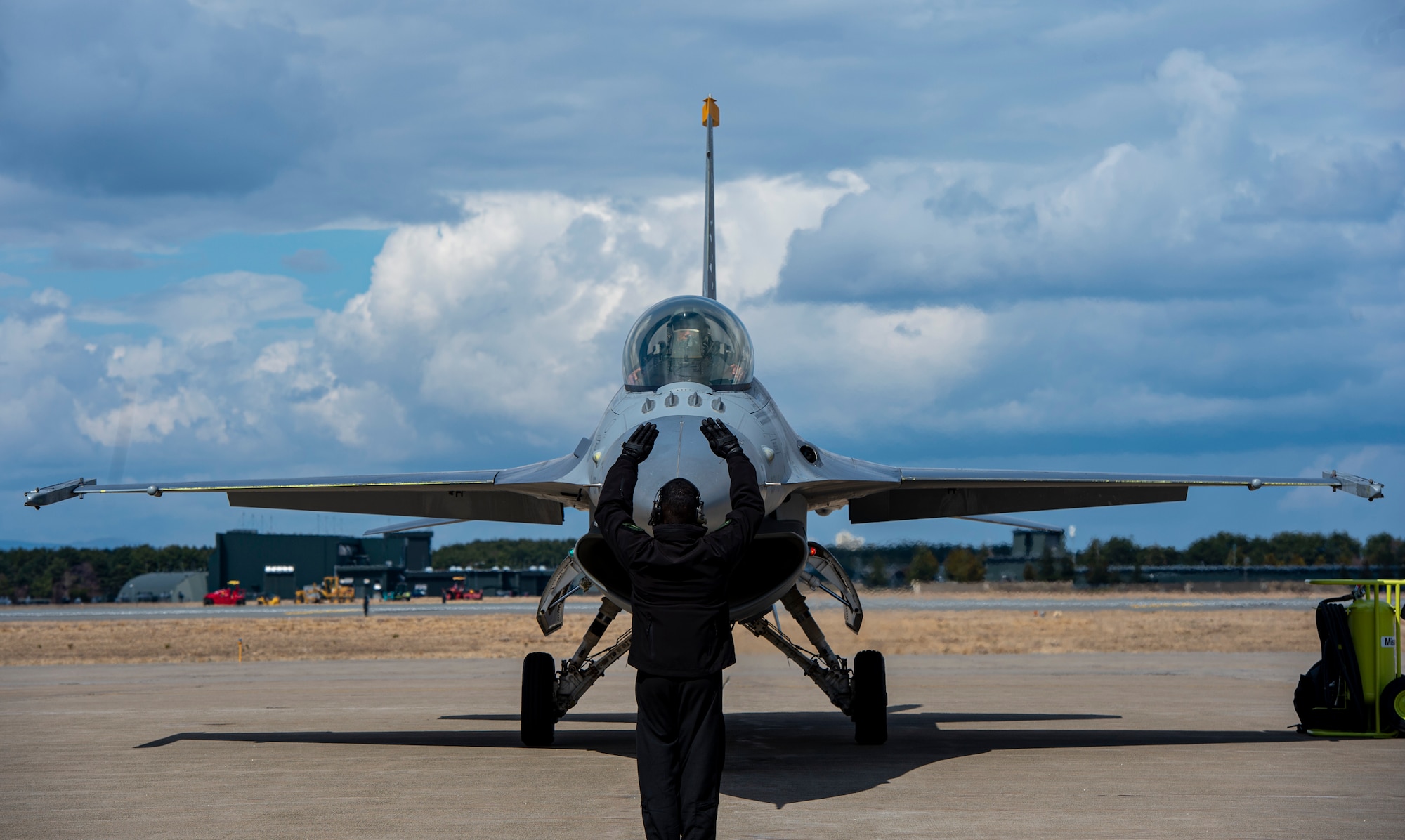 Lt. Gen. Kevin Schneider, 5th Air Force commander, certified Gaffney and his team of safety observers and maintainers on behalf of Gen. CQ Brown, Jr., PACAF commander at Misawa Air Base, Japan, April 30, 2020.