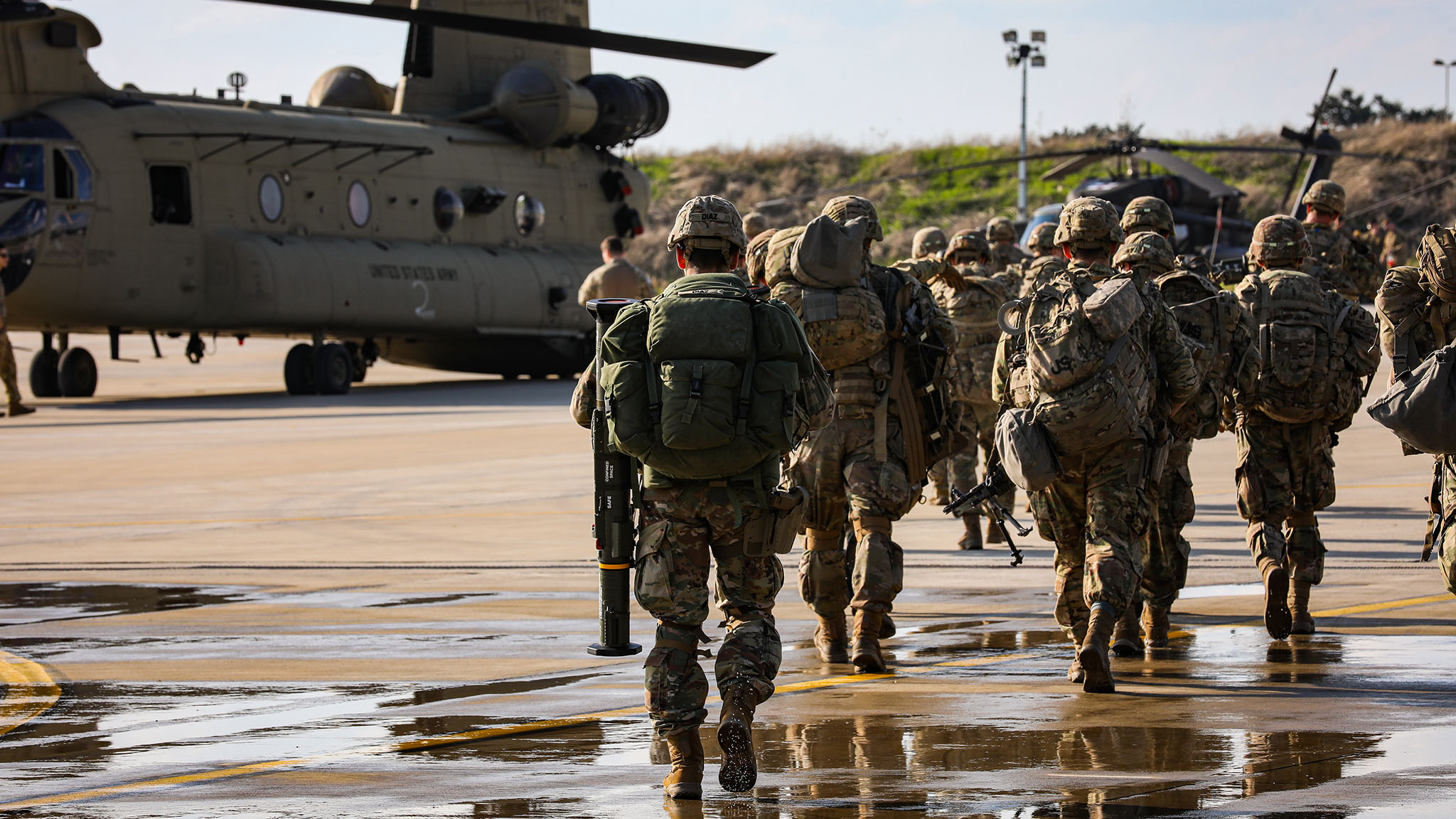 173rd Airborne Brigade training at Paphos Air Base in Cyprus