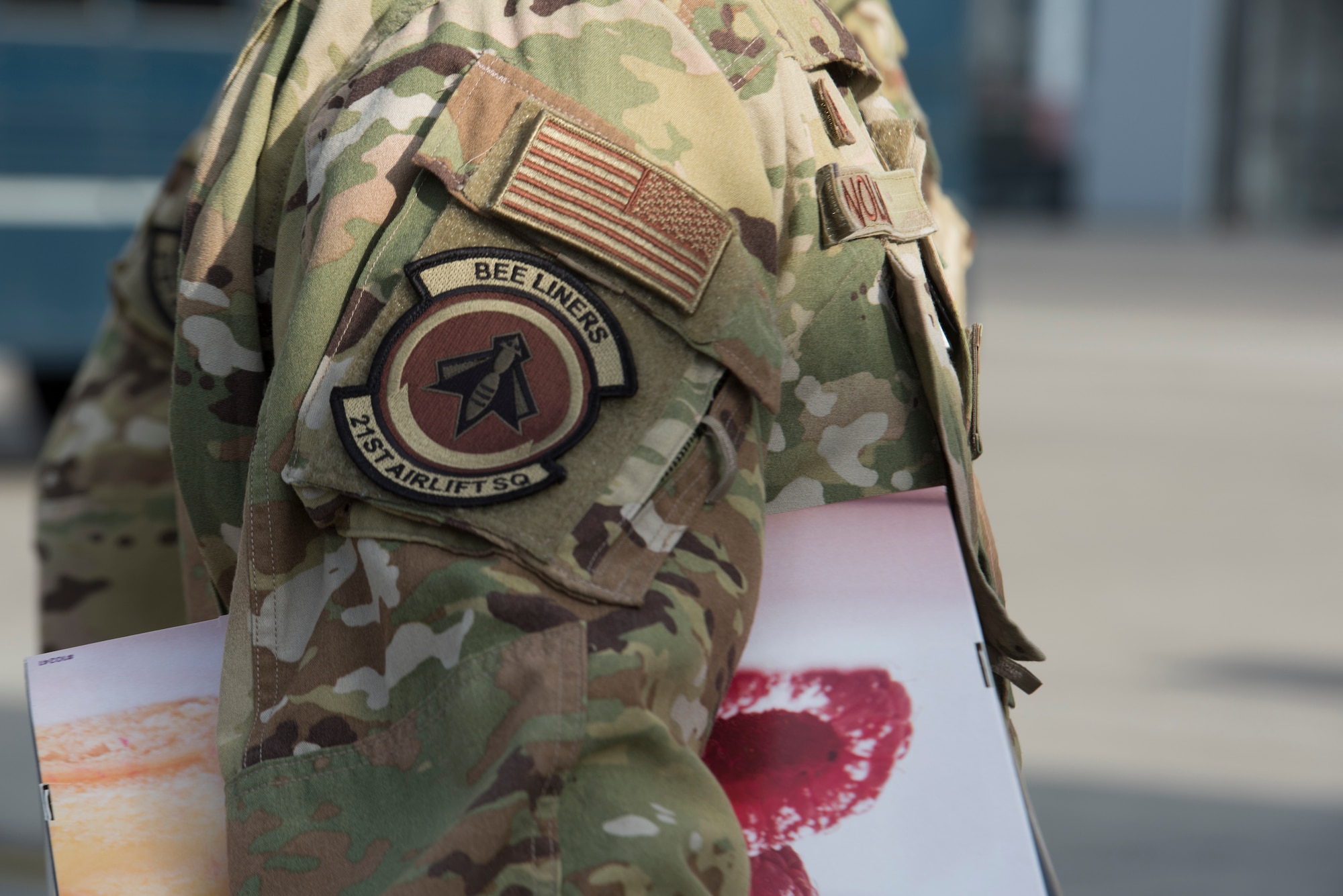 A photo of an Airman's squadron emblem.