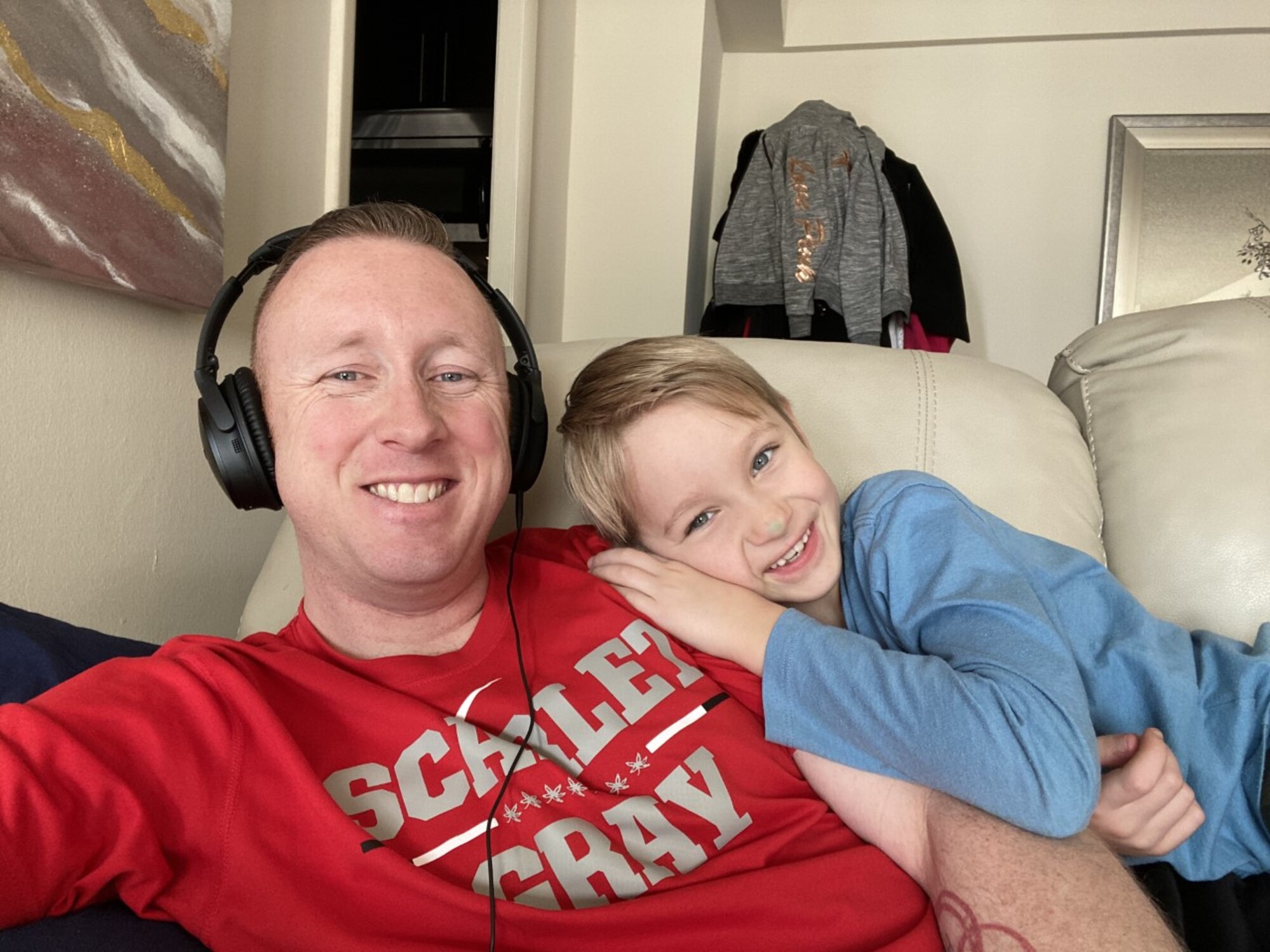 As teleworking becomes the norm for many military members, an Airman from the 321st Contingency Response Squadron is learning how to cope with support from his family.