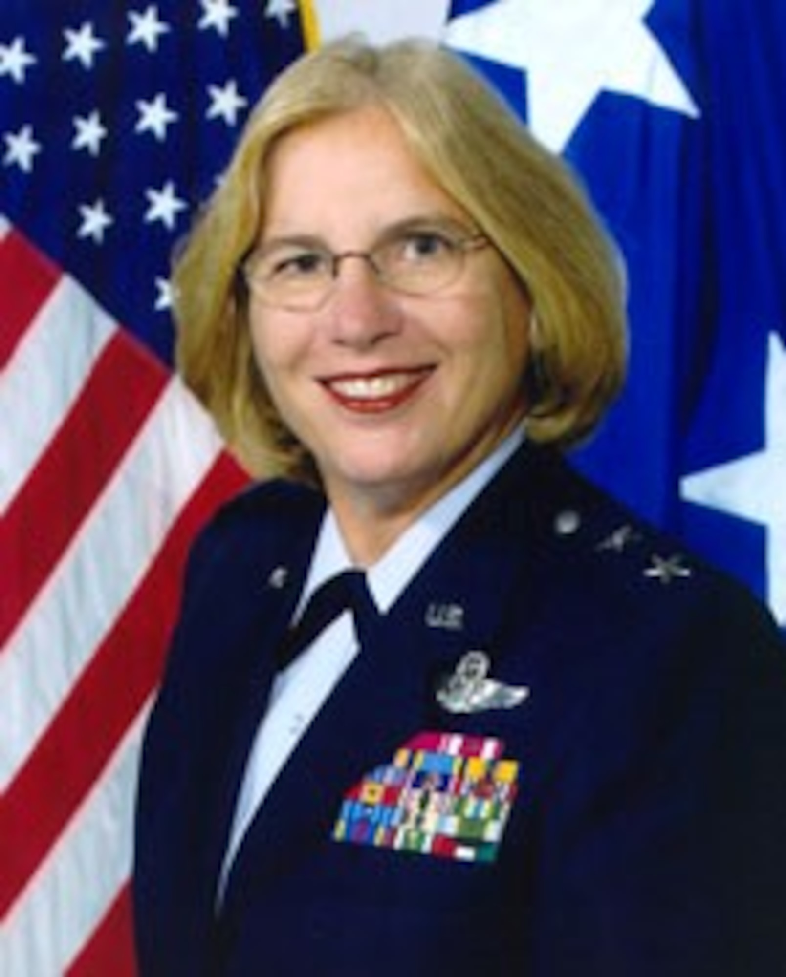 Maj. Gen. Betty L. Mullins smiles for her official photo.